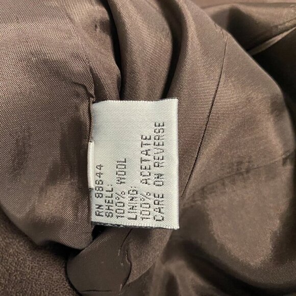 VINTAGE John Meyer 100% Wool Tailored Brown Beaded Evening Blazer Womens size 10 - Picture 11 of 12